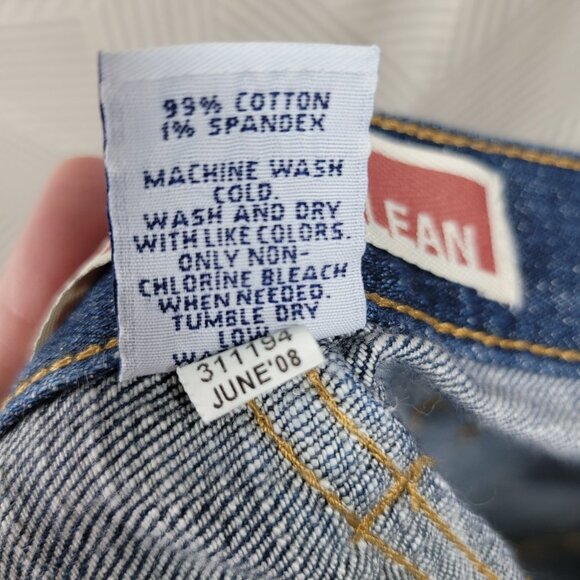 VTG Y2K Retro Gap Size 12 36x32 Long & Lean Flare blue Jeans Street Wear - Picture 5 of 5